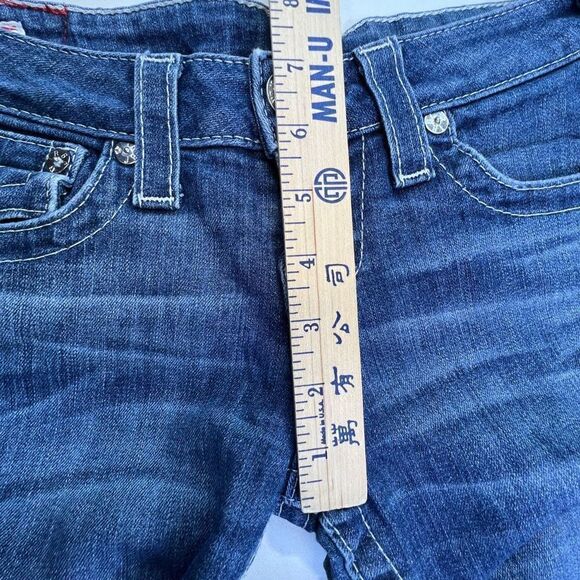 True Religion Women's Billy Stretch Low Rise Bootcut Jeans Blue Light Wash Sz 27 - Picture 3 of 8